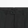 Pantalones de traje de lana fresca a rayas Pantalones de traje de lana fresca a rayas