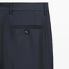 Pantalones de traje de lana fresca a rayas Pantalones de traje de lana fresca a rayas