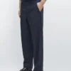 Pantalones de traje de lana fresca de pierna ancha Pantalones de traje de lana fresca de pierna ancha