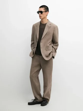Pantalones de traje de lino
