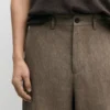 Pantalones de traje de lino Pantalones de traje de lino