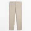 Pantalones de traje de lino Pantalones de traje de lino