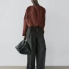 Pantalones de traje de lino fluido Pantalones de traje de lino fluido