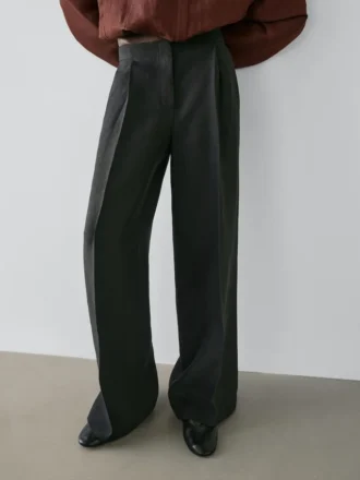 Pantalones de traje de lino fluido