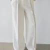 Pantalones de traje de lino fluido Pantalones de traje de lino fluido