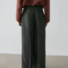 Pantalones de traje de lino fluido Pantalones de traje de lino fluido