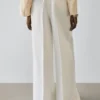 Pantalones de traje de lino fluido Pantalones de traje de lino fluido