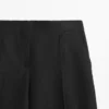 Pantalones de traje de lino fluido Pantalones de traje de lino fluido