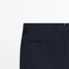 Pantalones de traje de mezcla de lana fresca Pantalones de traje de mezcla de lana fresca