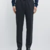 Pantalones de traje de mezcla de lana fresca Pantalones de traje de mezcla de lana fresca