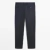 Pantalones de traje de mezcla de lana fresca Pantalones de traje de mezcla de lana fresca