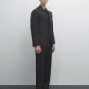 Pantalones de traje lisos de lana Pantalones de traje lisos de lana