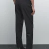 Pantalones de traje lisos de lana Pantalones de traje lisos de lana