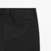 Pantalones de traje lisos de lana Pantalones de traje lisos de lana