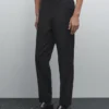 Pantalones de traje lisos de lana Pantalones de traje lisos de lana
