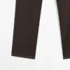 Pantalones encerados de cintura alta y pierna recta Pantalones encerados de cintura alta y pierna recta