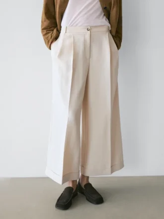 Pantalones fluidos con dobladillos