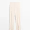 Pantalones fluidos de corte recto