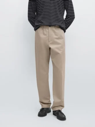 Pantalones jogger de algodón y lino