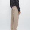 Pantalones jogger de algodón y lino Pantalones jogger de algodón y lino