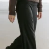Pantalones sarouel de punto de mezcla de lana Pantalones sarouel de punto de mezcla de lana