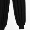 Pantalones sarouel de punto de mezcla de lana Pantalones sarouel de punto de mezcla de lana