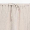 Pantalones sarouel de punto waffle 100 % lino Pantalones sarouel de punto waffle 100 % lino