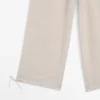 Pantalones sarouel de punto waffle 100 % lino Pantalones sarouel de punto waffle 100 % lino