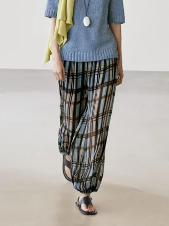 Pantalones sarouel fluidos estampados