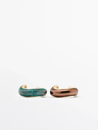 Paquete de anillos con efecto bronce
