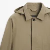 Parka de mezcla de algodón con bolsillos Parka de mezcla de algodón con bolsillos