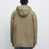 Parka de mezcla de algodón con bolsillos Parka de mezcla de algodón con bolsillos
