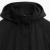 Parka larga de tejido técnico