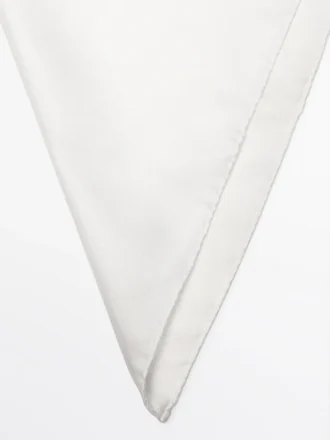 Pañuelo de bolsillo liso 100 % seda
