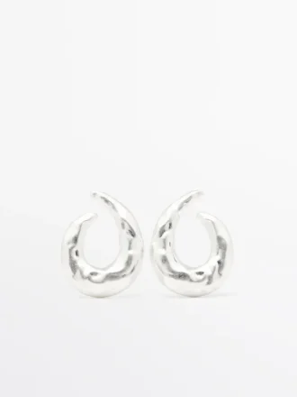 Pendientes de aro con textura