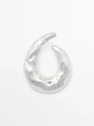Pendientes de aro con textura