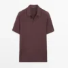 Polos de manga corta de lino y algodón Polos de manga corta de lino y algodón