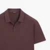 Polos de manga corta de lino y algodón Polos de manga corta de lino y algodón