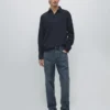 Polos de piqué texturados con mangas largas Polos de piqué texturados con mangas largas