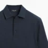 Polos de piqué texturados con mangas largas Polos de piqué texturados con mangas largas