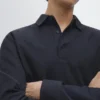 Polos de piqué texturados con mangas largas Polos de piqué texturados con mangas largas