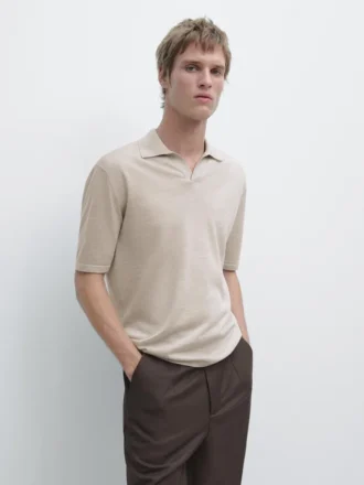 Polos de punto con cuello en V