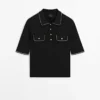 Polos de punto de algodón con detalles en contraste Polos de punto de algodón con detalles en contraste