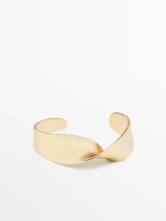 Pulsera ancha con textura