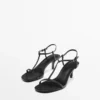 Sandalias de tacón medio con tiras Sandalias de tacón medio con tiras