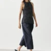 Top halter de punto moteado Top halter de punto moteado