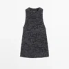 Top halter de punto moteado Top halter de punto moteado