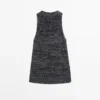 Top halter de punto moteado Top halter de punto moteado