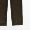 Vaqueros de talle bajo y pierna recta con acabado flocado Vaqueros de talle bajo y pierna recta con acabado flocado