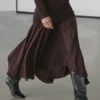 Vestido de punto de mezcla de lana con detalles en contraste Vestido de punto de mezcla de lana con detalles en contraste